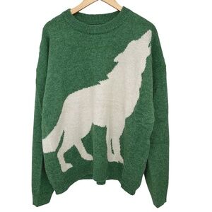 NWT Urban Outfitters Men’s Howling Wolf Graphic Sweater XL